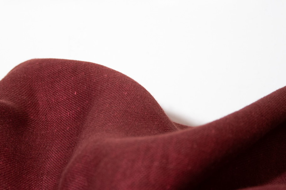 Linen Washed - Double-Sided Pink Bordeaux