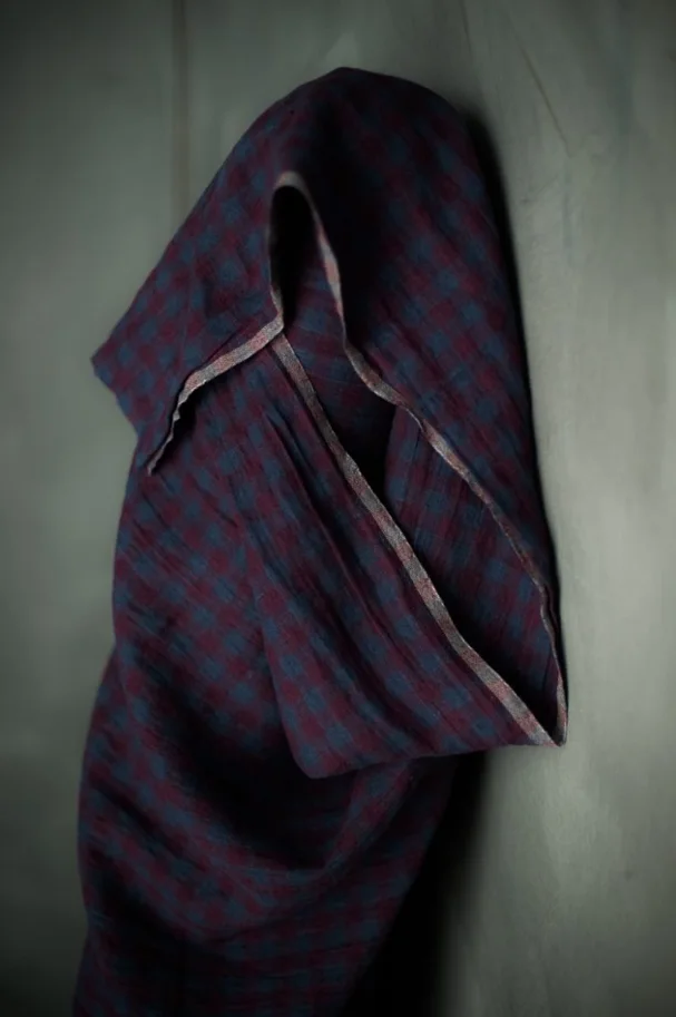 Linen Washed - Winter Hymn Plum Blue Check